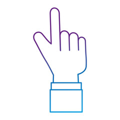 pointer hand index isolated icon