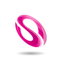 Abstract Symbol of Oval Letter S Icon