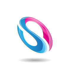 Abstract Symbol of Oval Letter S Icon
