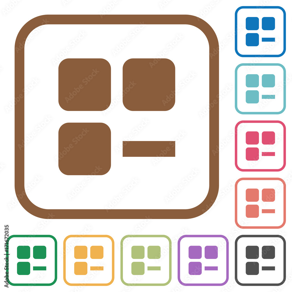 Poster remove component simple icons