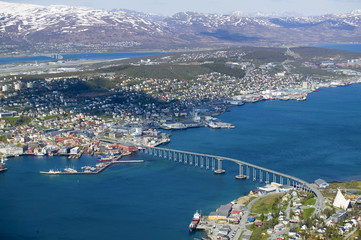 Stadt Tromsö in Nord Norwegen