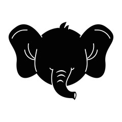 cute elephant character icon