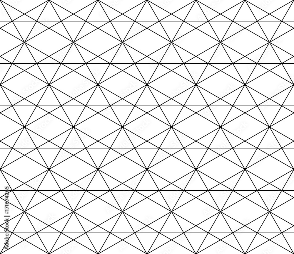 Poster vector seamless geometric pattern with editable weight of stroke