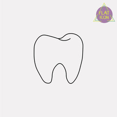 tooth medicine line icon