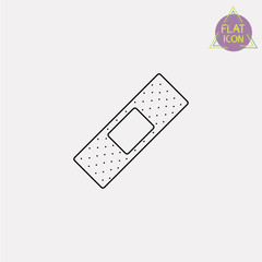 plaster medicine line icon