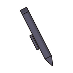 pen icon over white background vector illustration