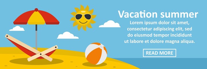 Vacation summer banner horizontal concept