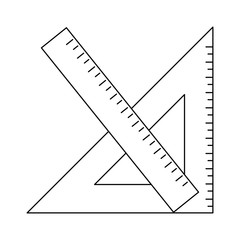 squad ruler icon over white background vector illustration