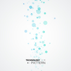 Technological design. Vector background of connected points and lines