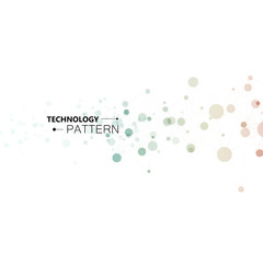 Technological design. Vector background of connected points and lines