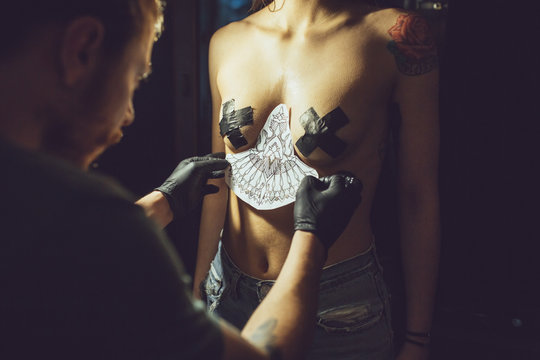 Glueing On Tattoo Draw