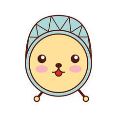 kawaii drum bass music top view icon vector illustration