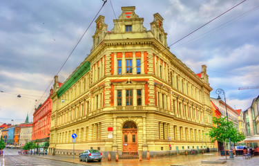 Naklejka na ściany i meble Buildings in the old town of Brno, Czech Republic