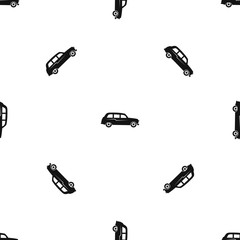 Retro car pattern seamless black