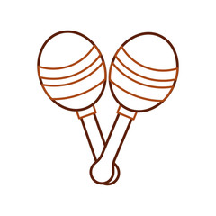 maracas instrument musical festival celebration vector illustration
