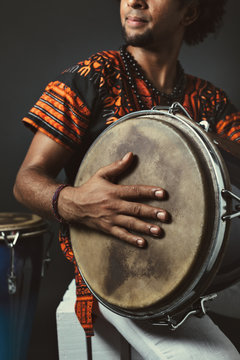 Percussionist Playing Bata Drums