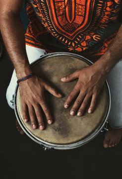 Percussionist Playing Bata Drums