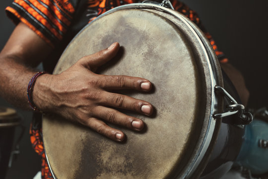 Percussionist Playing Bata Drums
