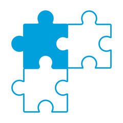 Obraz premium jigsaw puzzles icon over white background colorful design vector illustration