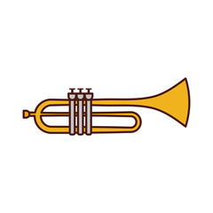 Obraz na płótnie Canvas trumpet instrument musical festival celebration vector illustration