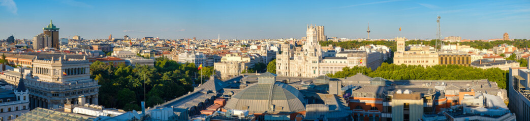 Naklejka premium Panoramic view of the city of Madrid