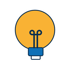 light bulb icon over white background vector illustration