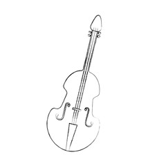fiddle musical instrument classic object vector illustration
