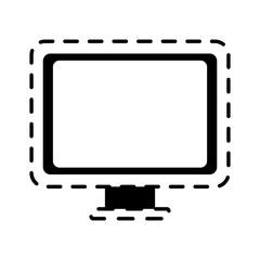 computer icon over white background vector illustration