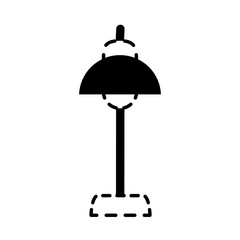 desk lamp icon over white background vector illustration