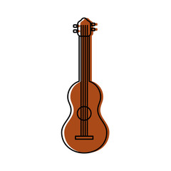 Fototapeta premium guitar instrument music acoustic harmony vector illustration