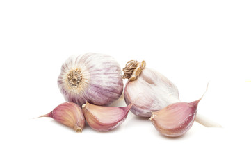 garlic isolated on white background