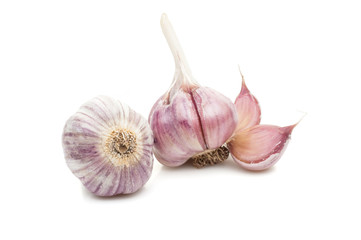 garlic isolated on white background