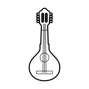mandolin jazz instrument musical festival celebration vector illustration