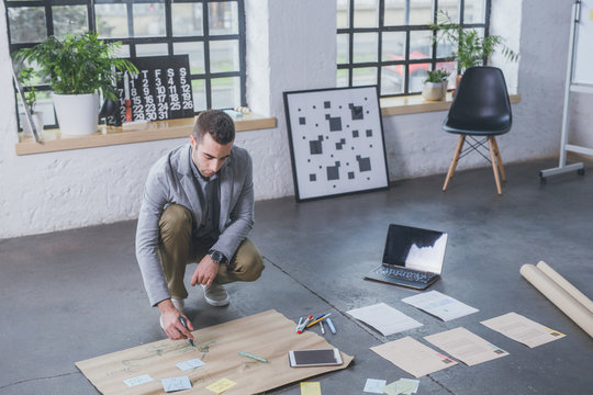 Businessman Making a Plan
