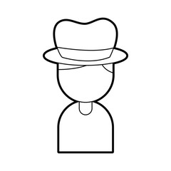 musician with hat character jazz music festival vector illustration