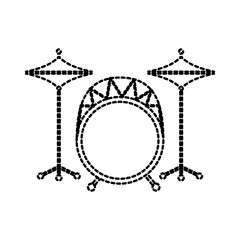 battery instrument musical drums concert icon vector illustration