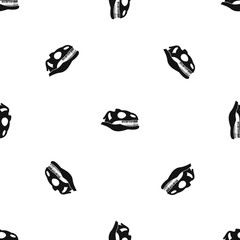 Skull of dinosaur pattern seamless black