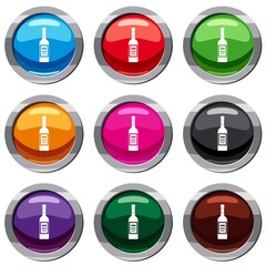 Fototapeta premium Bottle of vodka set 9 collection