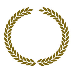 arch of leaves in circular shape on white background vector illustration