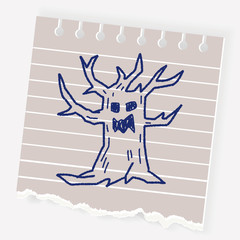 tree monster doodle