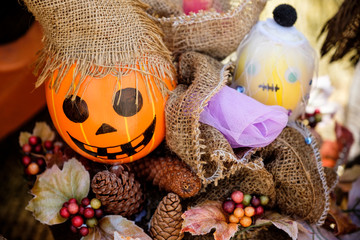 ハロウィンカボチャの人形