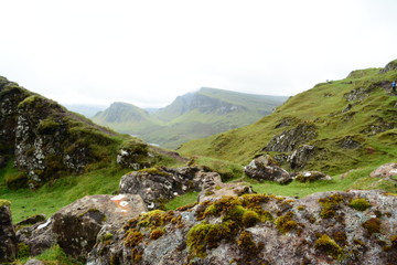 Rocky hill in the Quiraing in Scotland