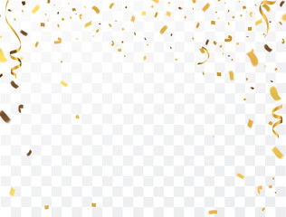 Gold confetti celebration