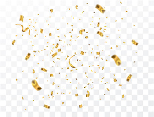 Gold confetti celebration