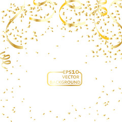 Gold confetti celebration