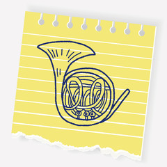 French Horn doodle