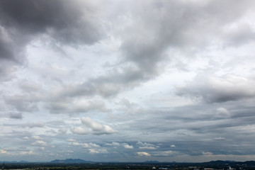 Fototapeta na wymiar Clouds over the mountains.