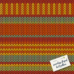 Colorful knitted stripes seamless pattern background. vector illustration.