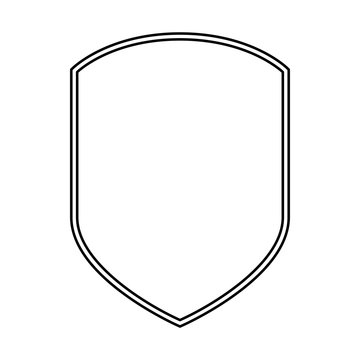 emblem black silhouette and double contour vector illustration