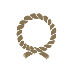 Obraz premium Japanese traditional straw rope illustration